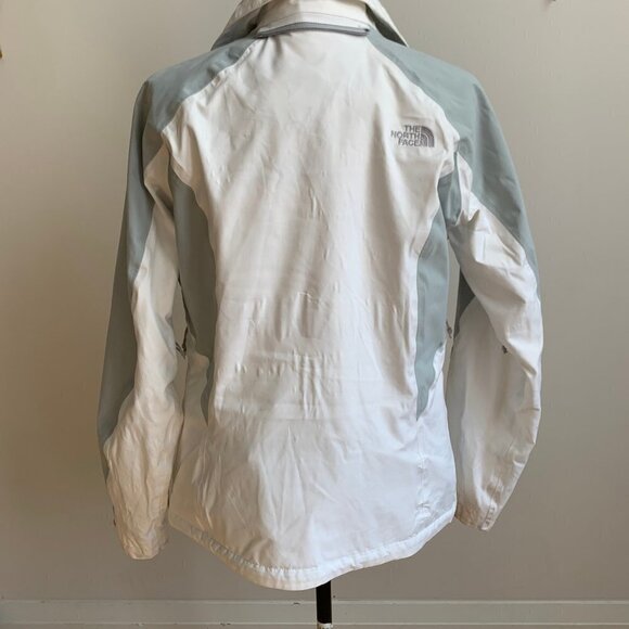 THE North Face White Gray Hyvent Jacket sz M - Picture 3 of 8